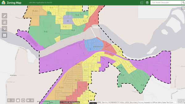 City Of Bonners Ferry Parcel And Zoning Interactive Maps