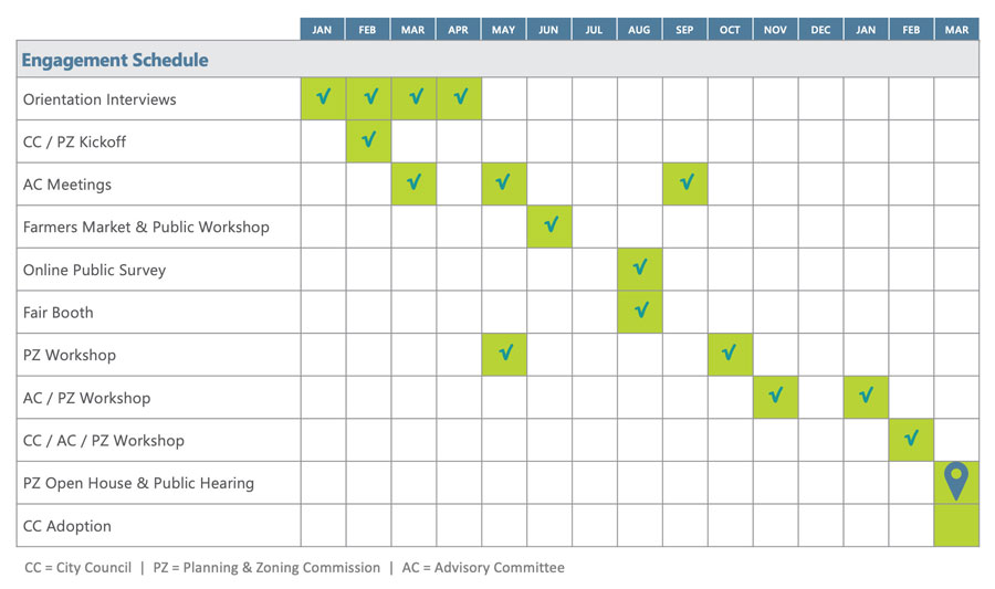 engagement schedule